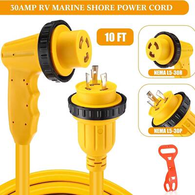 RV9电源长线兼容NEM5AL-30PR船用电源线重型57204电线0°延手柄