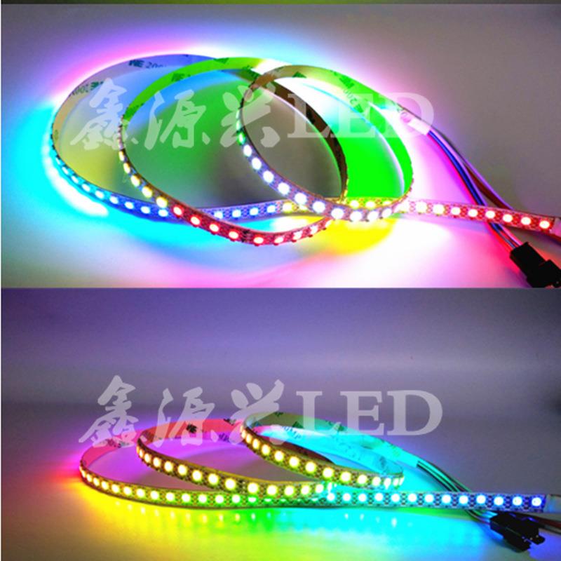 窄版7.m幻彩全彩LE2D灯条N跑马内流水灯带144珠一米3m535置IC