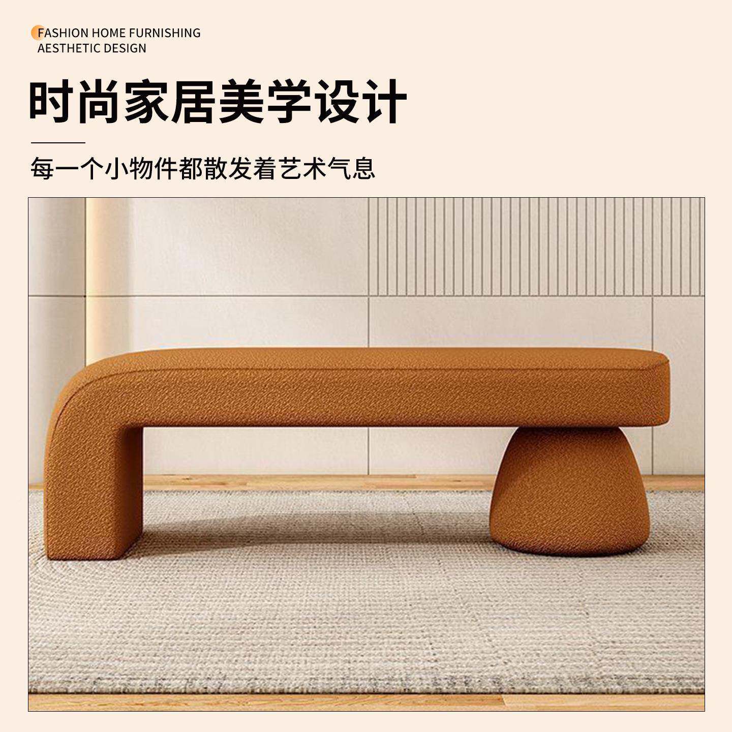 等椅美发店休息窄区长条沙欧式沙发发候凳意轻奢长条凳超工业风式