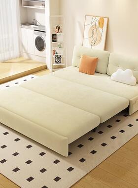 科绒布双叠可折沙发床两用客厅技小户型网红款阳台多WHJ功能人1.5