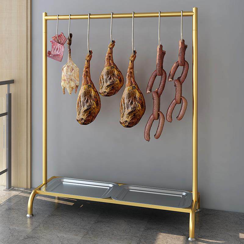 不锈钢挂肉架室悬挂肠鸭子晾晒香架UOV家用阳台腊外肉风架干挂多