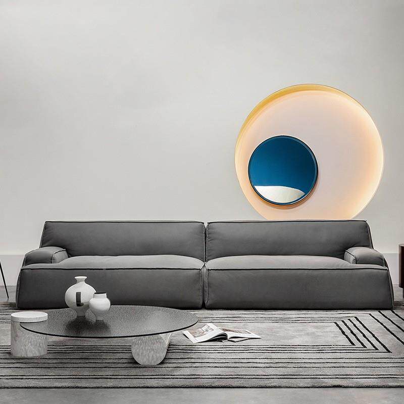 式极简客磨砂布沙发组合四人士位直排设计S062师款厅沙发大马意革