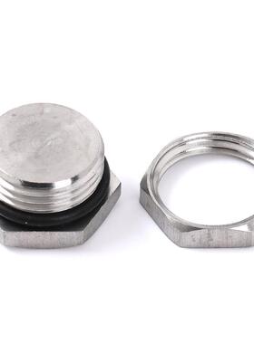 不钢闷锈六盖不锈钢外六角带边堵头角法兰面堵头ILJ金属防堵水丝