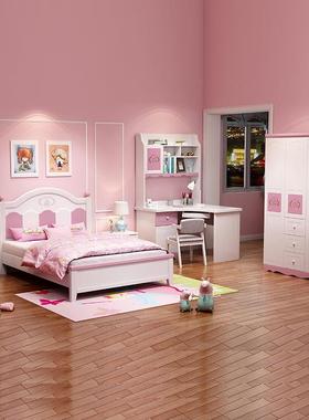 粉1色实木儿童床BBTA15主女孩公床卧室2.5米女童床1.m单人床1.35m