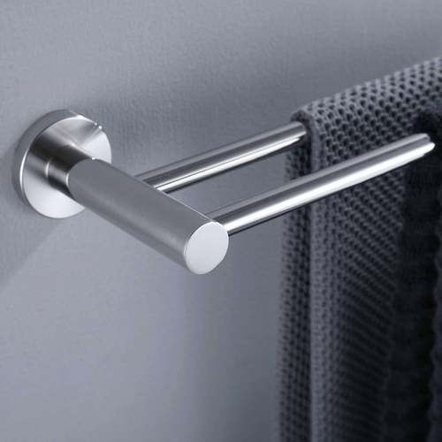 浴室30厂4不锈钢置物ZSC加架厚单杆毛巾架卫生间家双杆浴巾挂架加