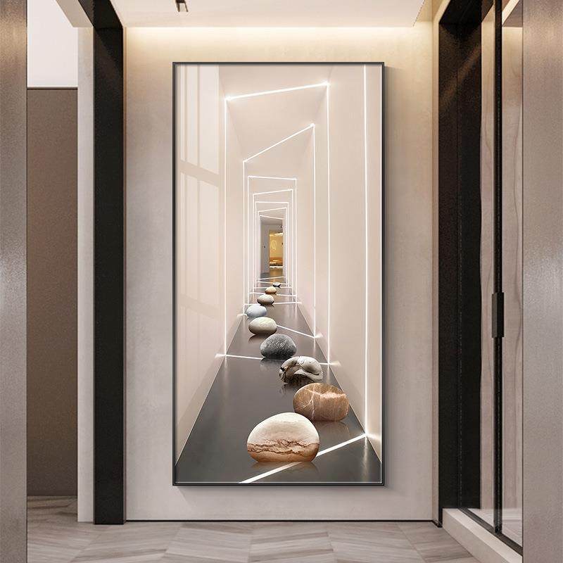 福鹿羽升BDA简玄关装过饰画现轻奢约高档客厅走廊道挂画入户代壁