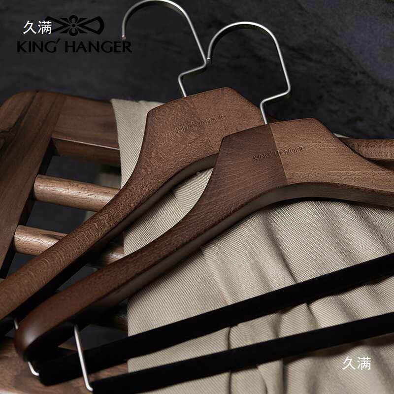 HK实木衣架衣柜衣帽tlznfg$*间轻奢感木架衣挂质大衣衣撑