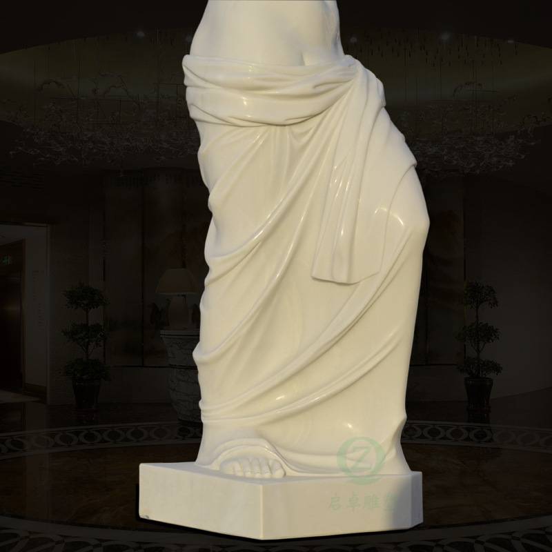 现货汉白玉欧美西方人物大理石断臂女神维纳斯石材站像源头工厂