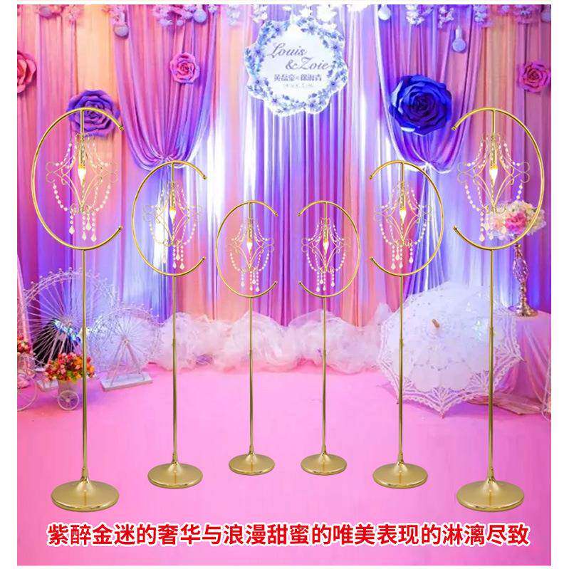 2019新款婚庆道具铁杖权路灯婚艺礼1t台舞台迎宾区橱引窗装饰用品