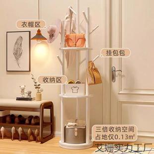 旋转帽架角落地卧室客家用转玄HAS关入衣户实厅木简易立式