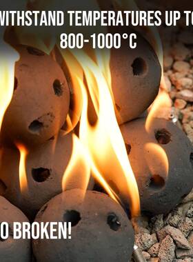 圣万道节火烧FCK多孔球装饰摆件陶瓷节日氛围烤火炉火炕火球具