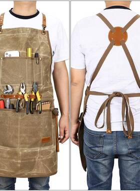 厂家直销半身挂脖帆工作围裙厨布K771A防油防污裙耐磨房木工围裙