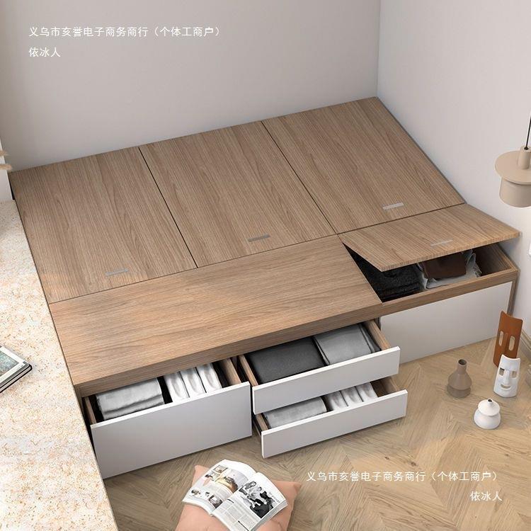 榻米床组无头单人双人高见描述床箱收纳储榻物床多功能抽屉合床箱