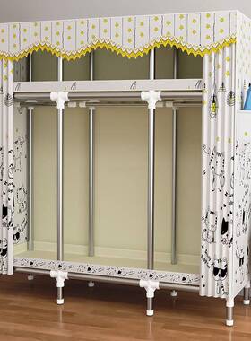 童布衣柜家用卧室29516结耐用儿简易衣柜实出租房屋组装厚加粗全