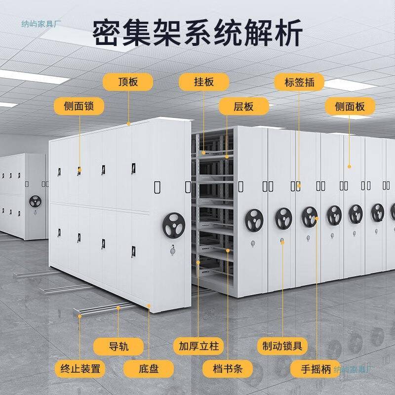 智能密架档案摇室电动移动手证档案J-MJ03凭资料柜病集案文件密集