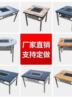 无烟烧烤木炭商自助开OBX店户外桌不锈烤肉桌用家用摆钢摊烤羊腿