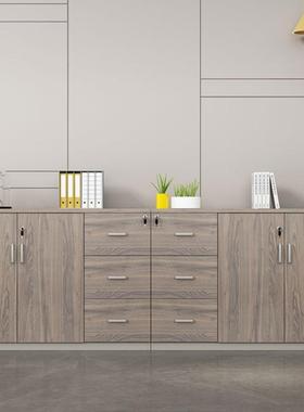 办公文件柜室储柜档案资料柜约木简质TM650930打物印矮柜边柜茶水