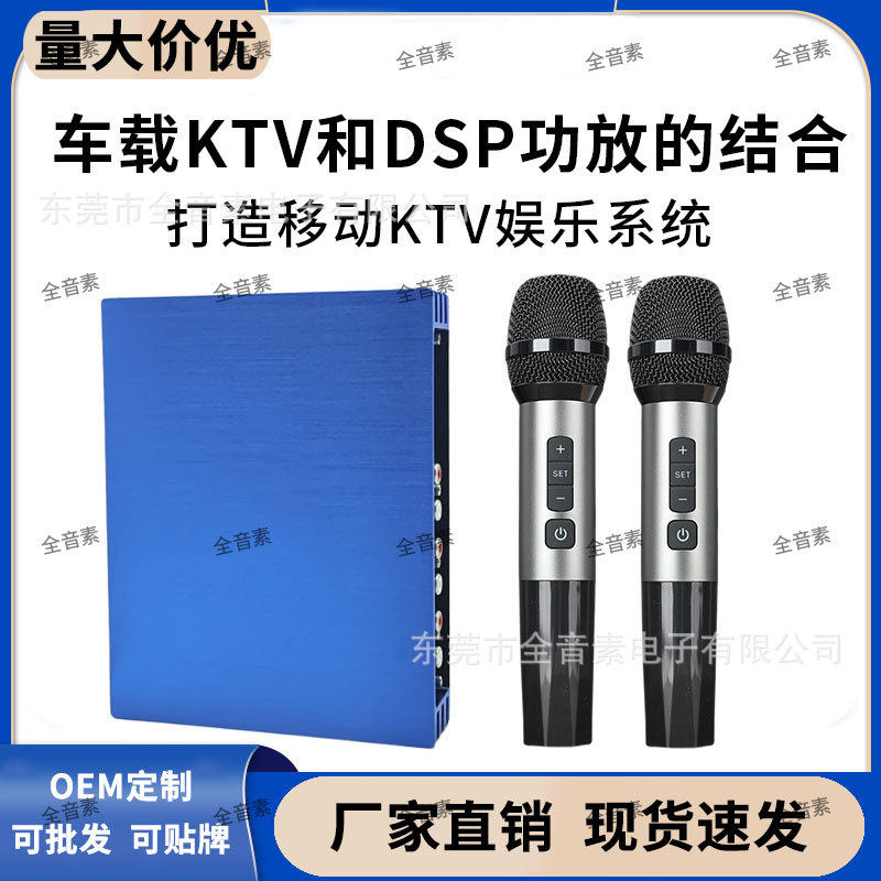 工厂直供车载K歌DSP功放麦克风卡拉OK唱歌汽车音频处理器娱乐系统