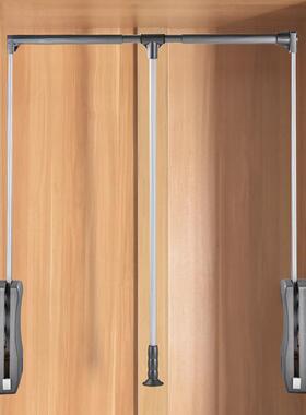 家用衣升柜降缓冲衣衣帽间衣挂架杆衣橱下拉式F76M898T裤架伸缩拉