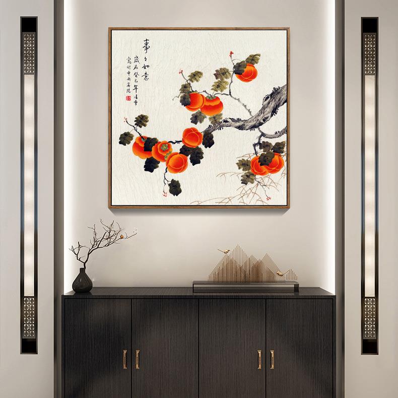 事如意中式客厅餐厅装画饰事EM-1216玄关室书房茶壁画中国风饭厅