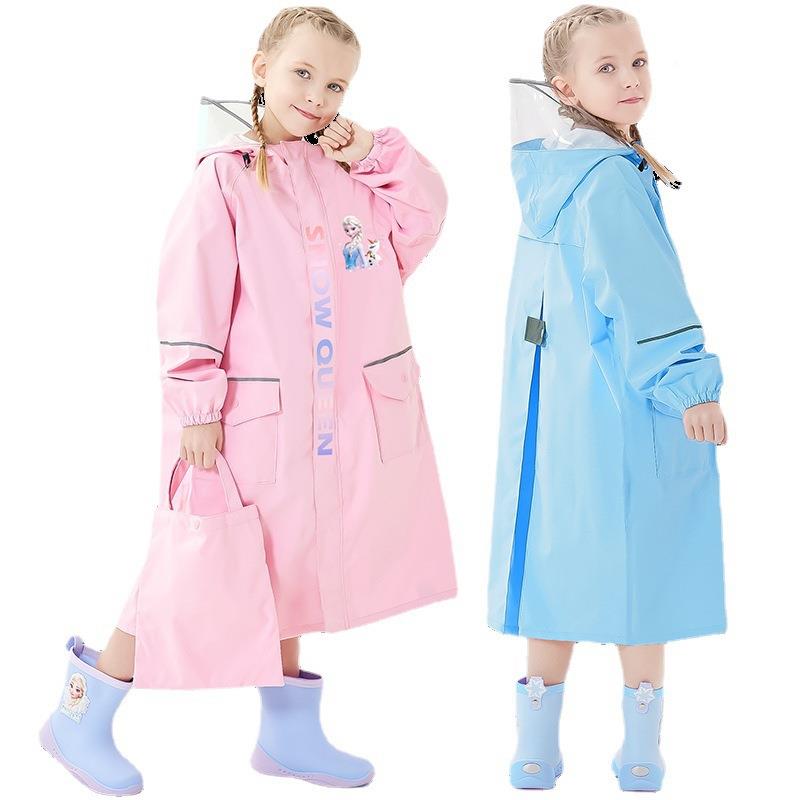冰雪KWI奇缘儿雨衣童小生加厚童长全学身防水幼儿园艾莎书包女位