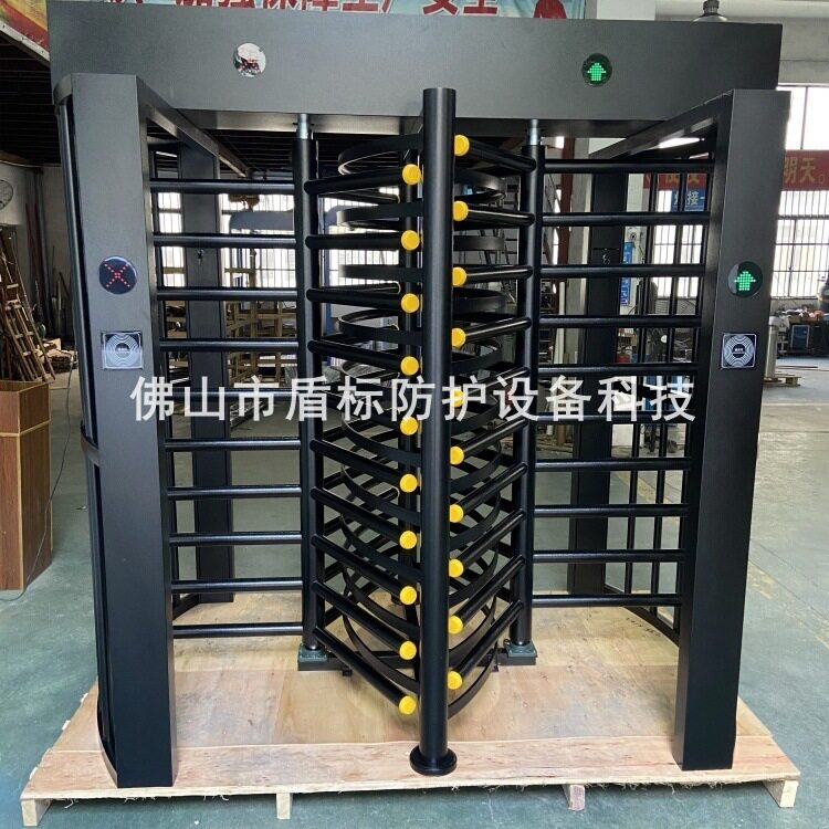 小区全高旋转门刷卡刷脸防尾随