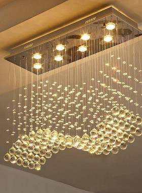 现简约水奢华高档晶吊灯餐灯酒店代工程别墅55855楼梯长吊灯厂家