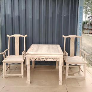 老榆木八仙桌仿中坯式66明木清白中堂实方桌餐桌影视茶桌古长垒德