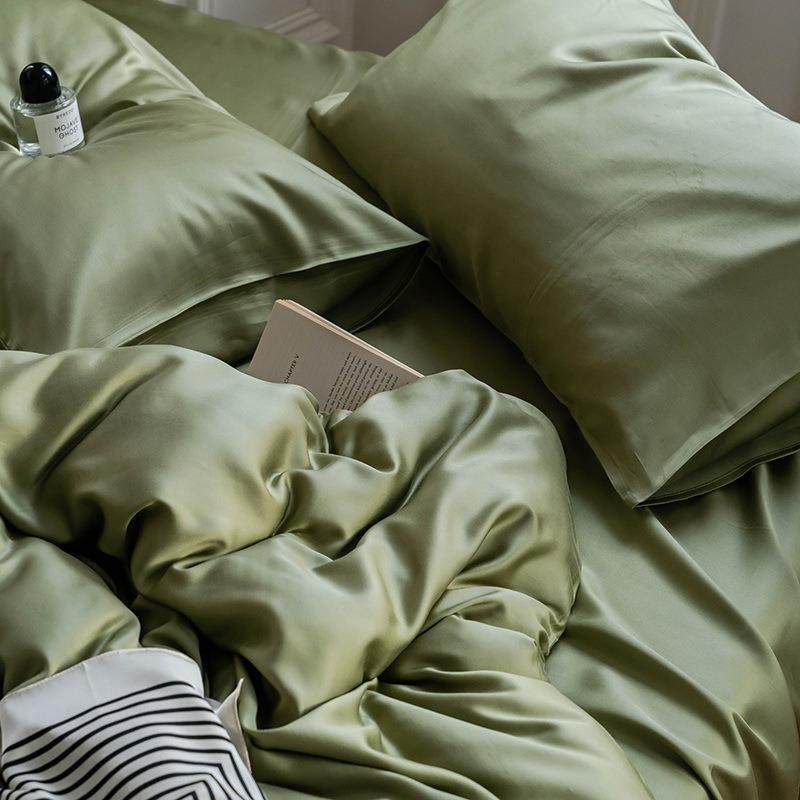 双60支天丝面FVO件套床笠莱赛滑尔丝裸睡夏季四真丝床上用品冰丝
