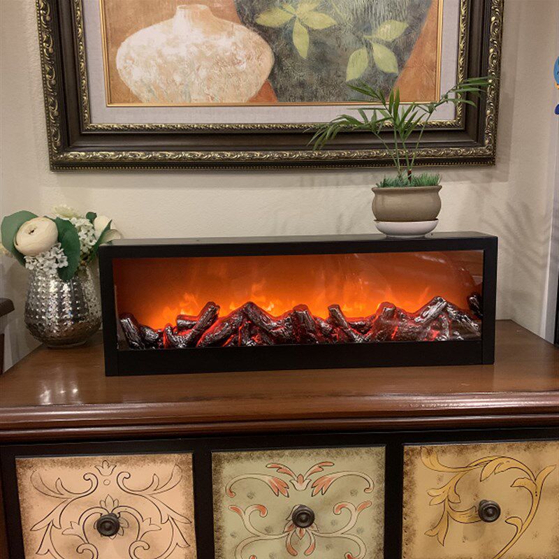 仿真火焰灯假火焰壁炉灯桌面摆件木炭火焰氛围灯火炉装饰客厅火炉