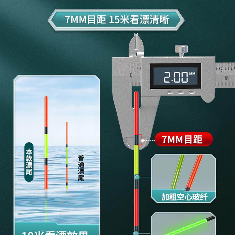 民间艺人大物夜光漂加粗醒目硬尾鲢鳙浮漂日夜两用鱼漂青草远投漂