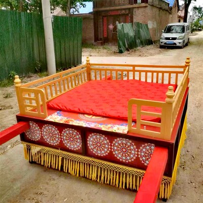 胡蝶花轿八抬大轿唐风步撵轿子钢木结合四抬凤撵婚庆用品礼品道具