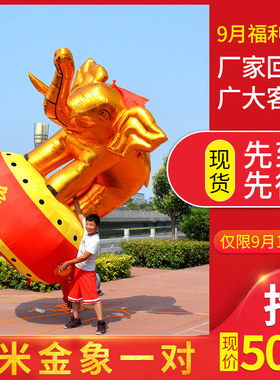开业充气金狮子吉象麒麟庆典活动拱门节日婚庆气模道具卡通定做