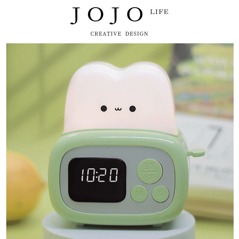 JOJOS L. PD.Rita.闹钟时光面包机夜灯灯卧室宿舍计时器钟丨瑞塔