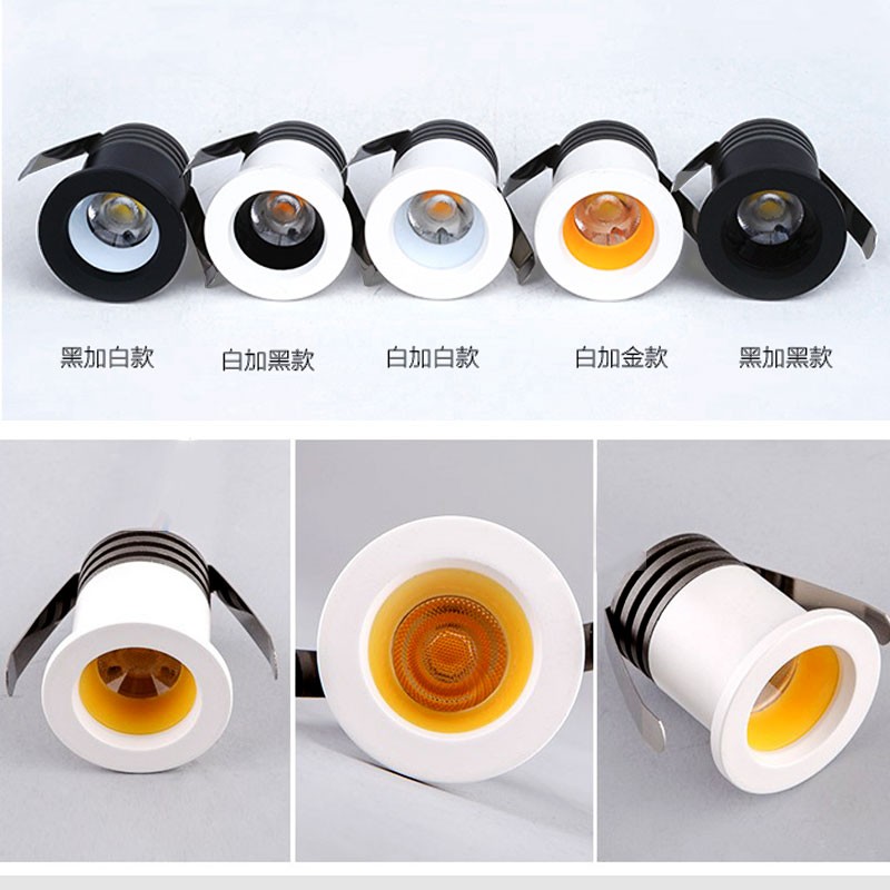 防眩led小射灯开孔3.5cm公分35mm1W3W嵌入式满天星吊顶聚光天花灯