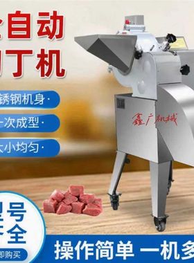 全自动冻肉切丁机商用猪牛肉三维切块机小型萝卜土豆蔬菜切粒机器