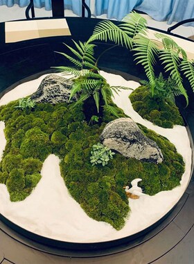 永生苔藓微景观餐桌高档装饰花摆件客厅酒店会所酒店大圆桌会议桌