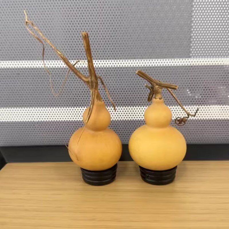 天然葫芦摆件迷你带龙头龙须化解客厅平安大号真葫芦家居办公福财