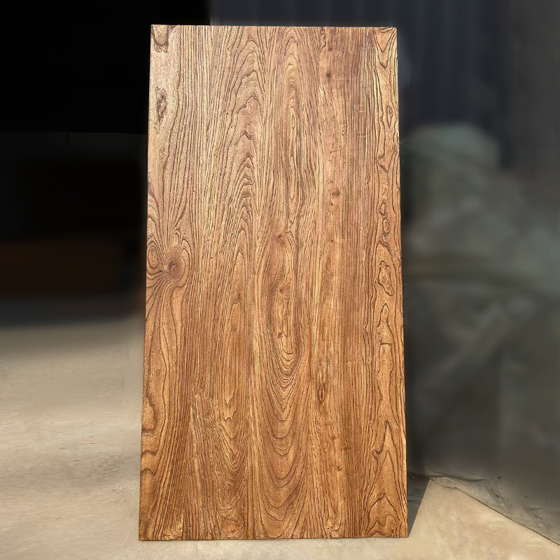 老榆木大板桌老门板实木做旧风格定制原木吧台餐桌飘窗板书桌面板