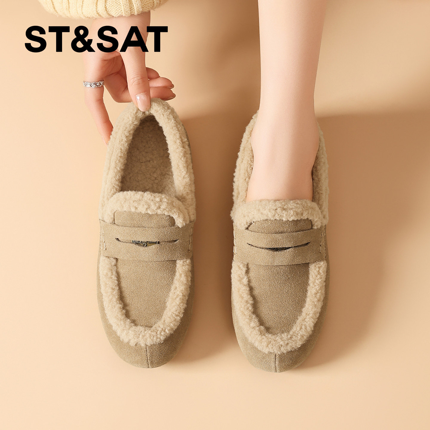 星期六加绒保暖时尚百搭勃肯鞋2026年浅口棉鞋通勤不累脚舒适女鞋,女鞋,勃肯鞋/软木鞋,淘宝优惠券,粉丝福利购,淘宝优惠卷