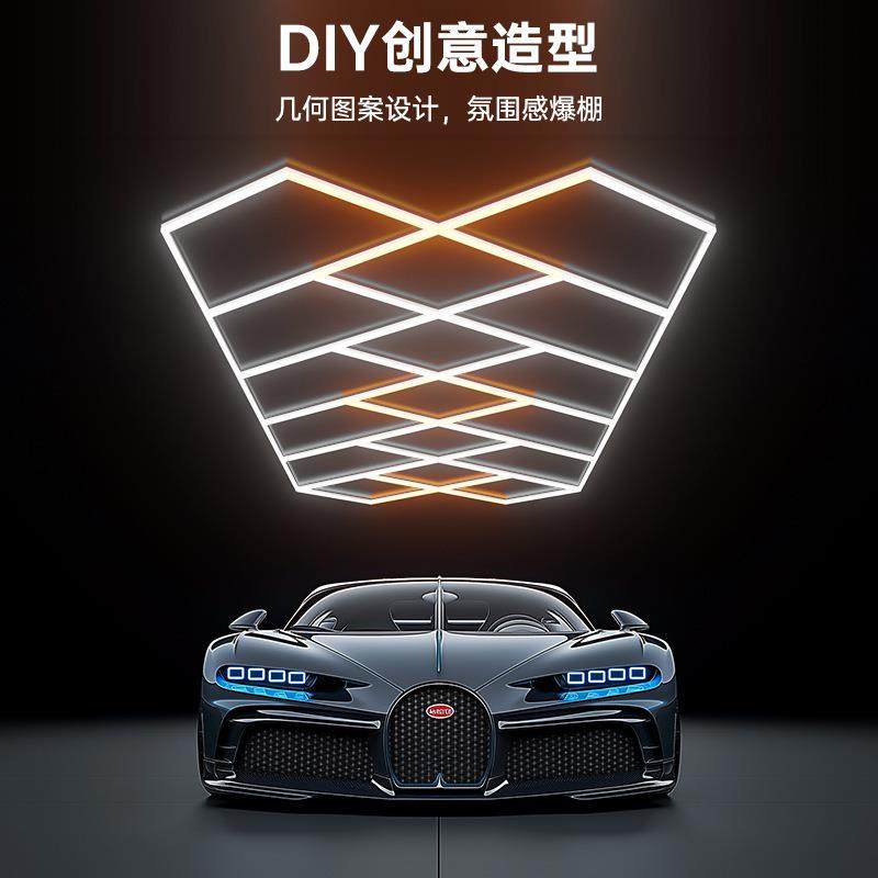 蜂窝灯汽车细节店健身房仓库天花板地下室展厅LED六角形洗车库灯,鲜花速递/花卉仿真/绿植园艺,割草机/草坪机,淘宝优惠券,粉丝福利购,淘宝优惠卷