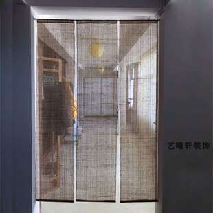 门帘隔断帘免打洞简易安装夏布帘透光帘遮挡帘玄关隔断透风帘新品