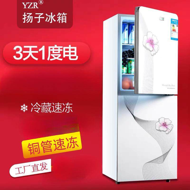 扬子电气小冰箱小型双开门家用冷冻冷藏出租房宿舍一级节能省电