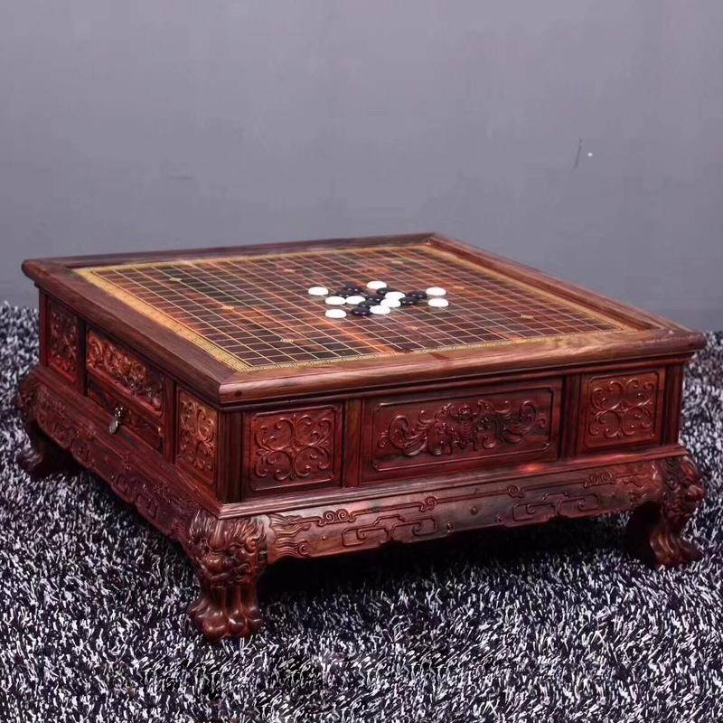 木质虎脚三用棋盘实木象棋桌围棋桌两用 零售