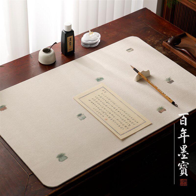 文艺范菖翠清赏画毡 彩绘毛毡垫桌垫书画垫子学生布书法桌布桌垫