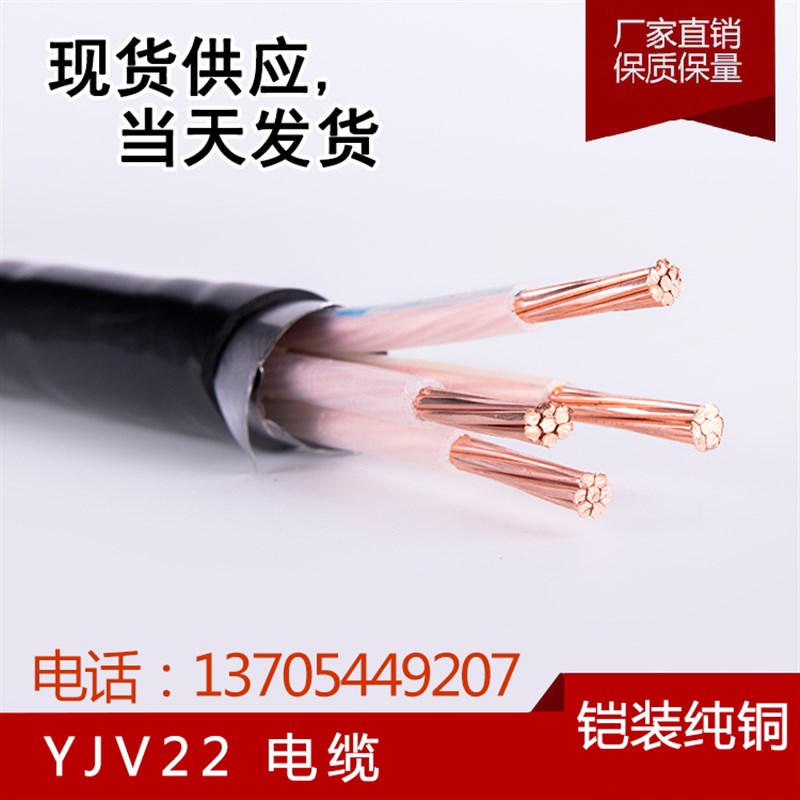 国标阻燃ZR-YJV22 2 3  5芯10 1   平方铠装电缆地埋电缆线