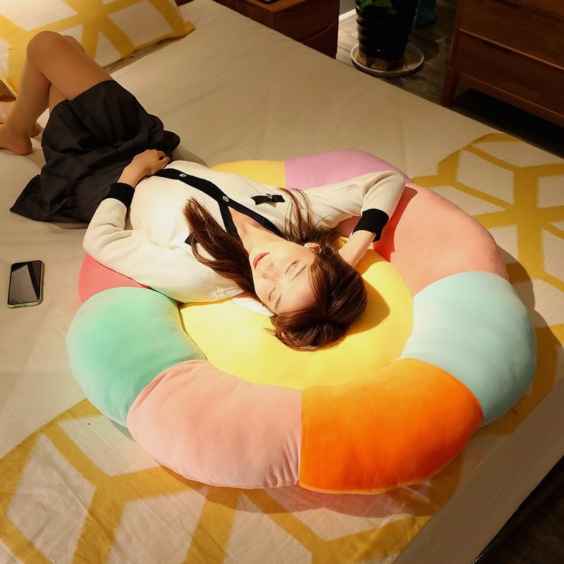 新款卡通大号太阳花坐垫毛绒抱枕创意彩色沙发抱枕靠垫