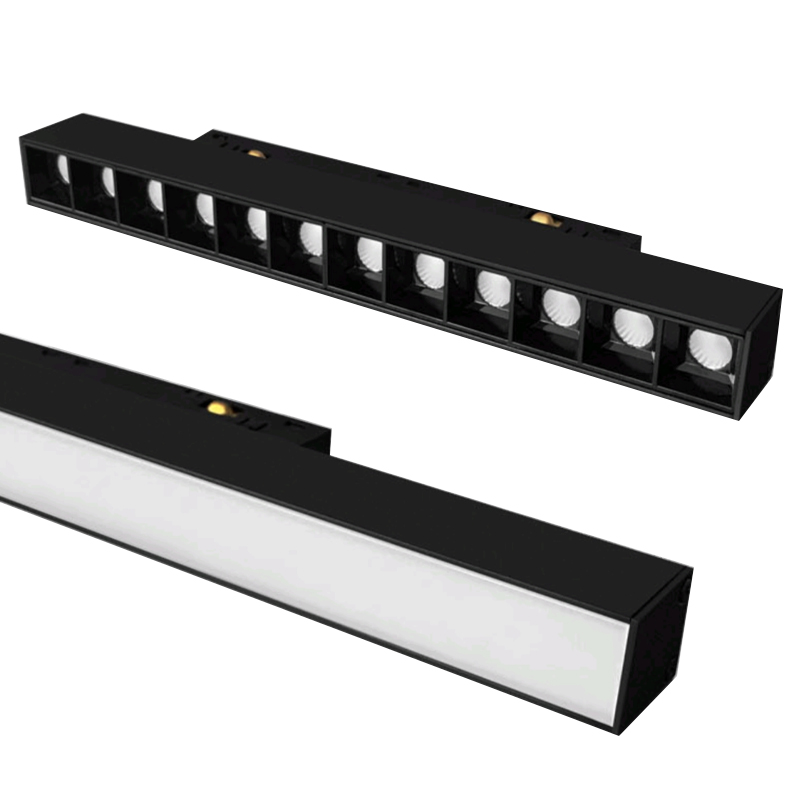 磁吸轨道灯嵌入式预埋款现代无主灯装修设计客厅餐厅中性氛围灯饰