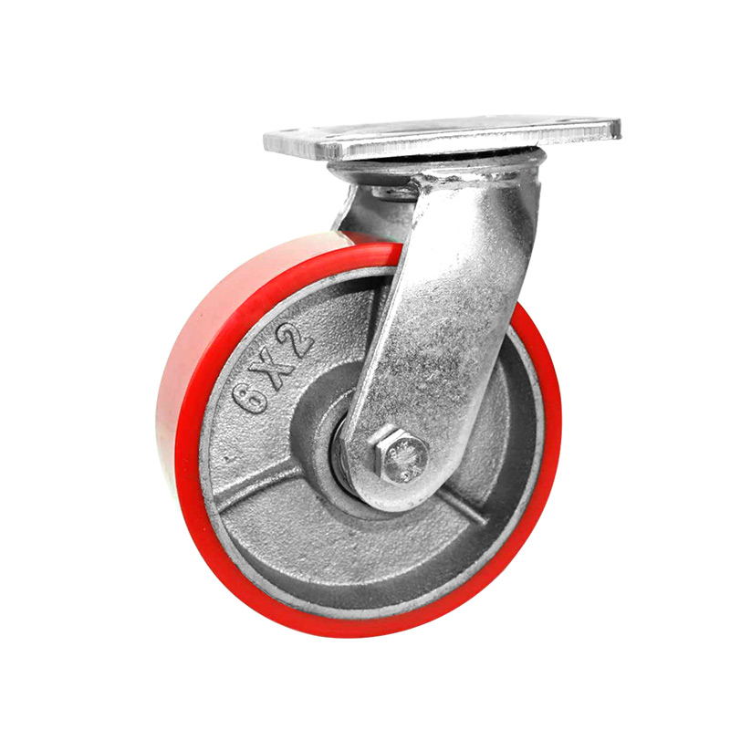重型脚轮寸5寸寸8寸聚氨酯铁芯PU轮万向轮载重手推车平板车轮子