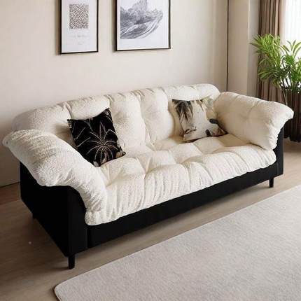 人双小户型服装店公沙寓出房用大三人发租布艺沙ZCC发客厅家用慵